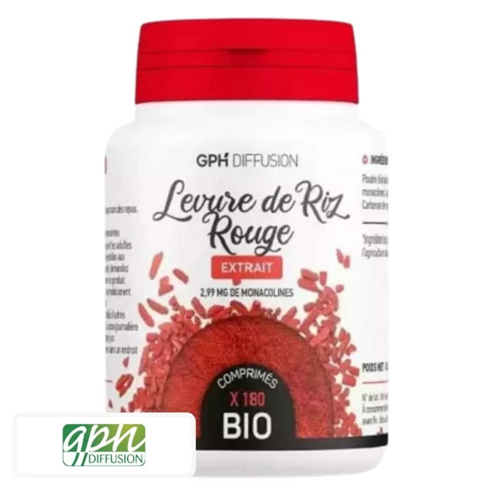 gph diffusion – levure de riz rouge extrait – 180 comprimes