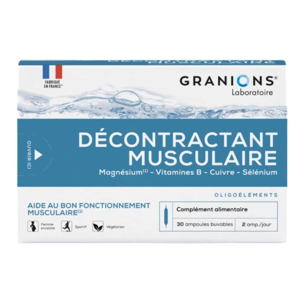 granions – decontractant musculaire ampoules – 30u
