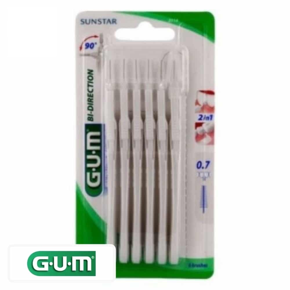 gum – bi direction brossettes interdentaires – 2114 – 0.7 mm