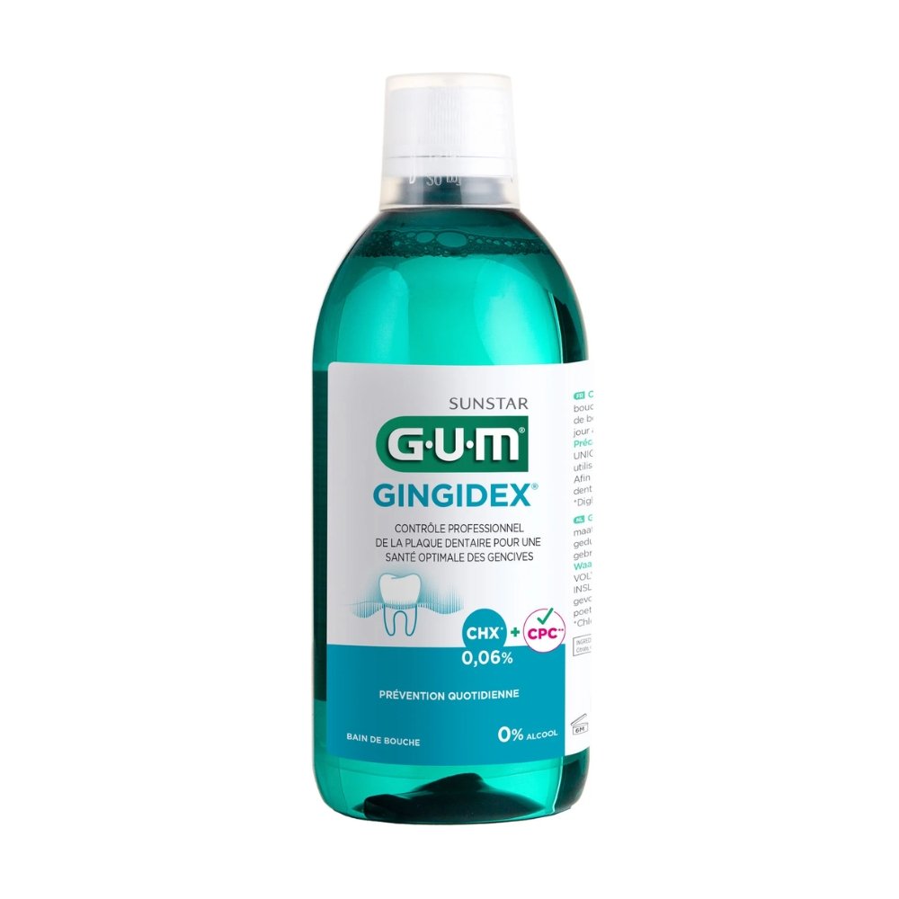 gum – gingidex bain de bouche 0.06% chx + cpc sans alcool – 300ml