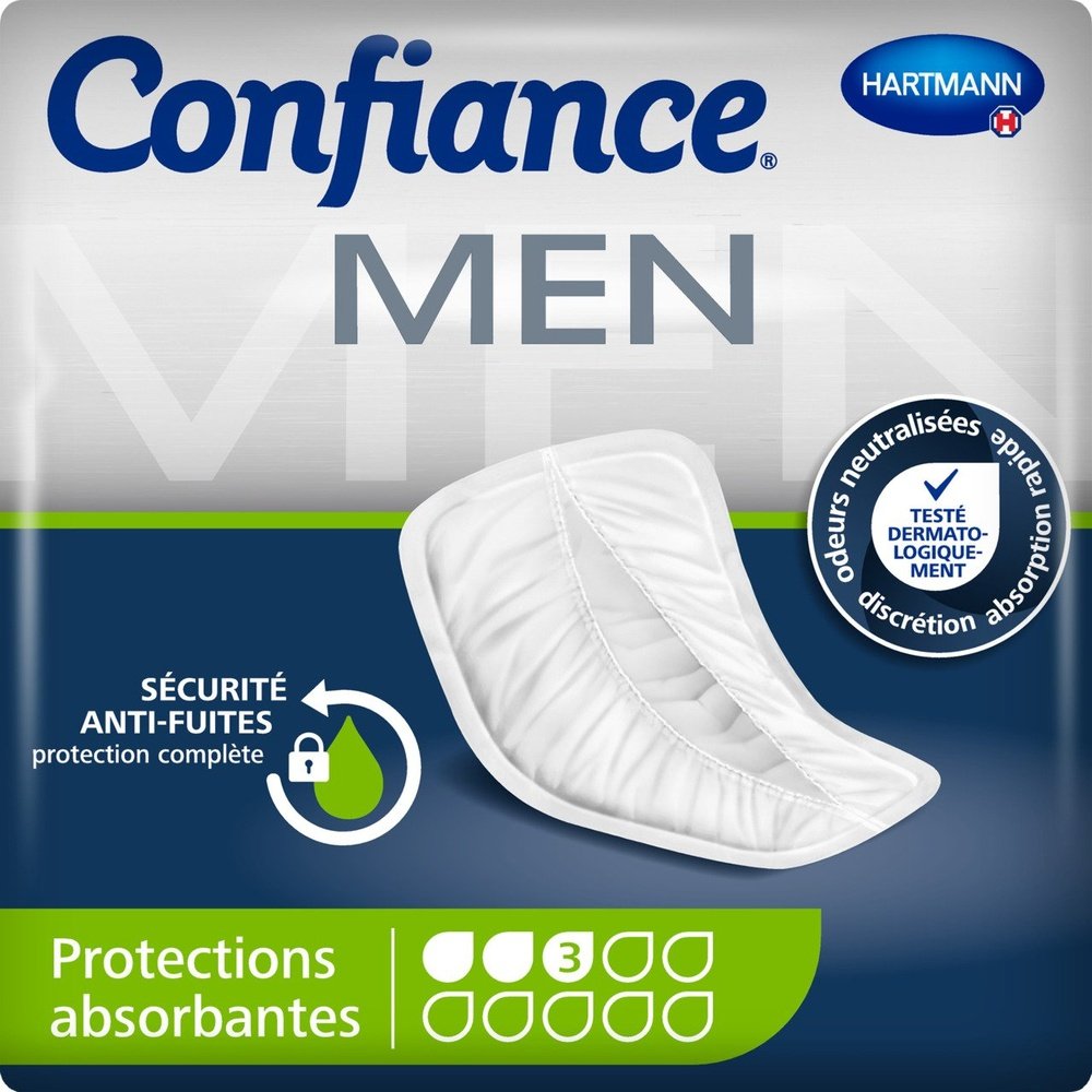 hartmann – confiance men absorption 4 protection anatomique x14 unites
