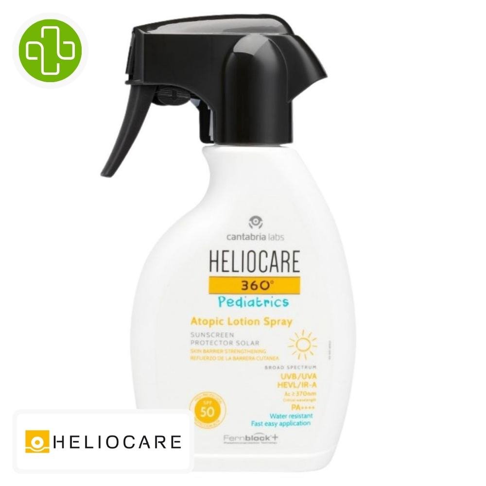 heliocare – 360° pediatrics lotion spray solaire peau atopique spf50 – 250ml