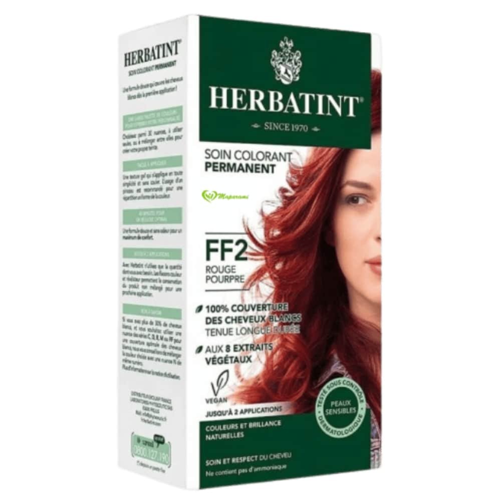 herbatint – coloration cheveux permanente – 150ml – ff2 – rouge pourpre
