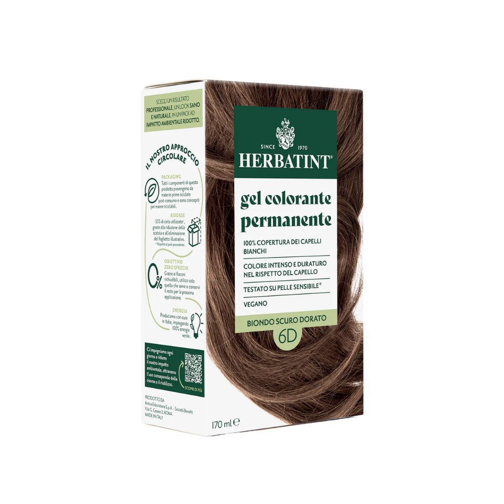 herbatint – soin colorant 6d blond fonce dore – 170ml