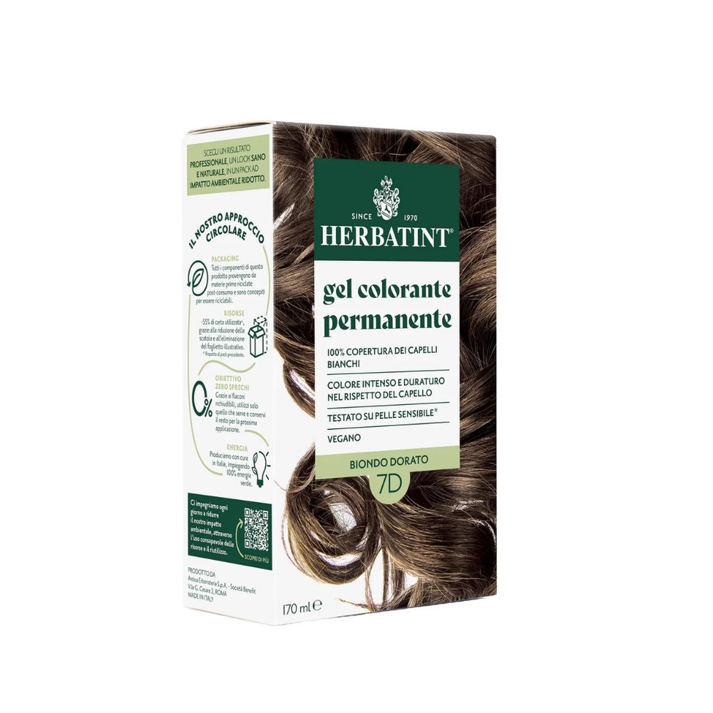 herbatint – soin colorant 7d blond dore – 170ml