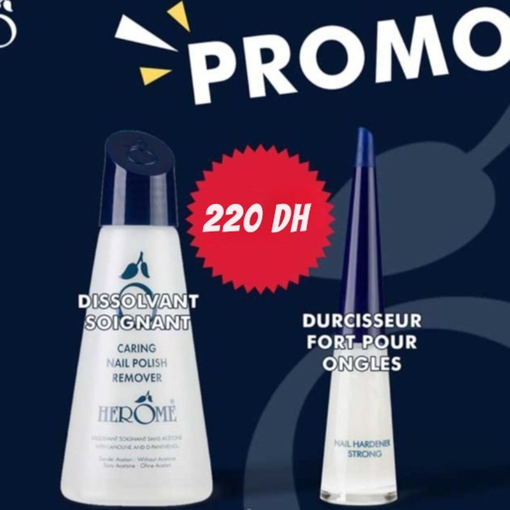 🎁 pack 🎁 – herome – duo pack durcisseur fort pour ongles+dissolvant
