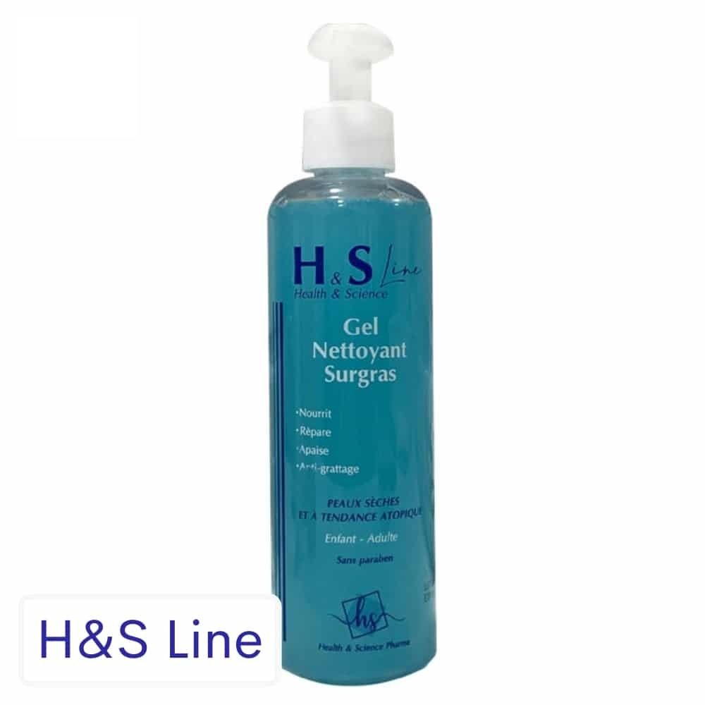hs line – gel nettoyant surgras – 250ml