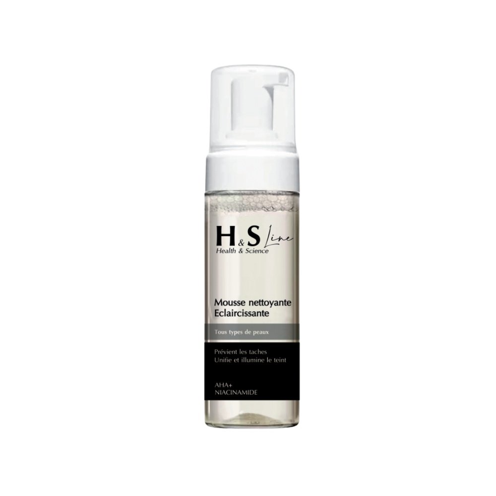 hs line – mousse nettoyante eclaircissant – 150ml