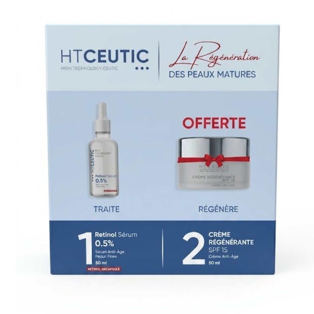 ht ceutic – retinol serum 0.5% 50ml + creme regenerante spf15 50ml offerte