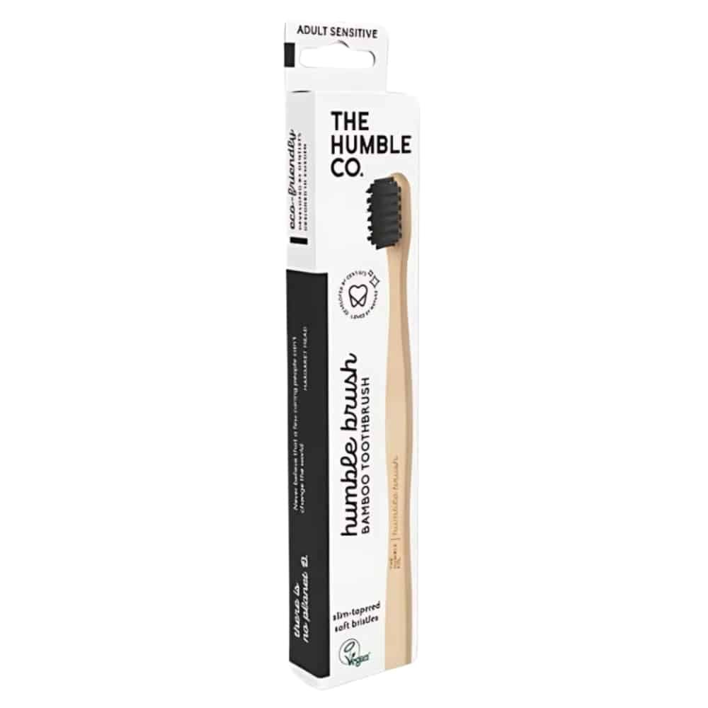 humble – brosse a dents bambou adulte noir dents sensibles