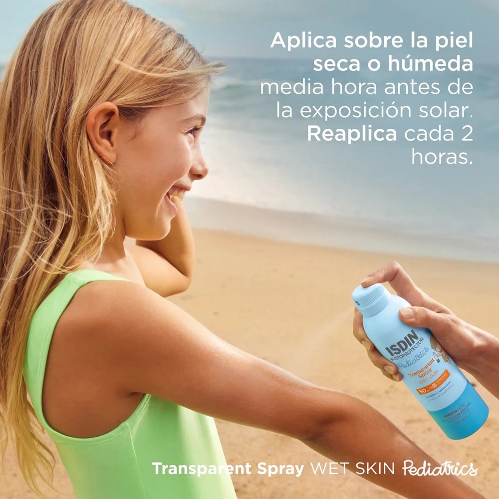 isdin – fotoprotector pediatrics spray wet skin solaire spf50 – 250ml isdin – fotoprotector pediatrics spray wet skin solaire spf50 – 250ml