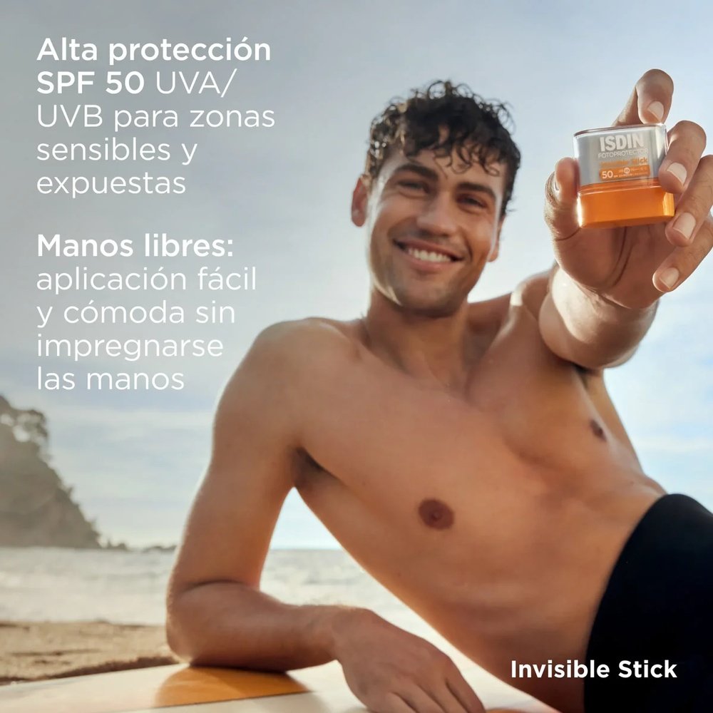 isdin – fotoprotector stick invisible solaire spf50 – 10g isdin – fotoprotector stick invisible solaire spf50 – 10g