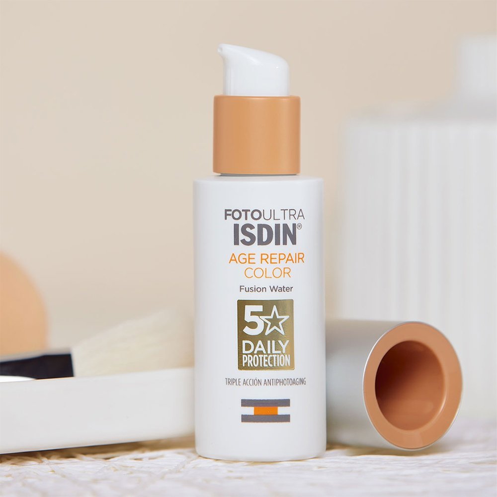 isdin – fotoultra age repair color fusion water solaire teinte anti age spf50 – 50ml isdin – fotoultra age repair color fusion water solaire teinte anti age spf50 – 50ml