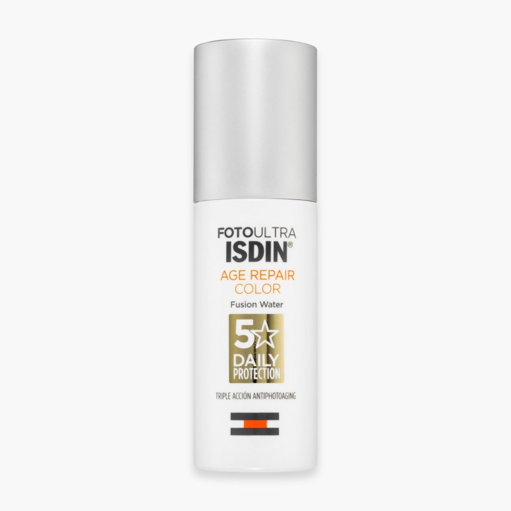 isdin – fotoultra age repair color fusion water solaire teinte anti age spf50 – 50ml