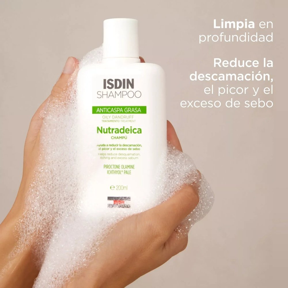isdin – shampoo shampoing nutradeica antipeliculaire pellicules grasses – 200ml isdin – shampoo shampoing nutradeica antipeliculaire pellicules grasses – 200ml