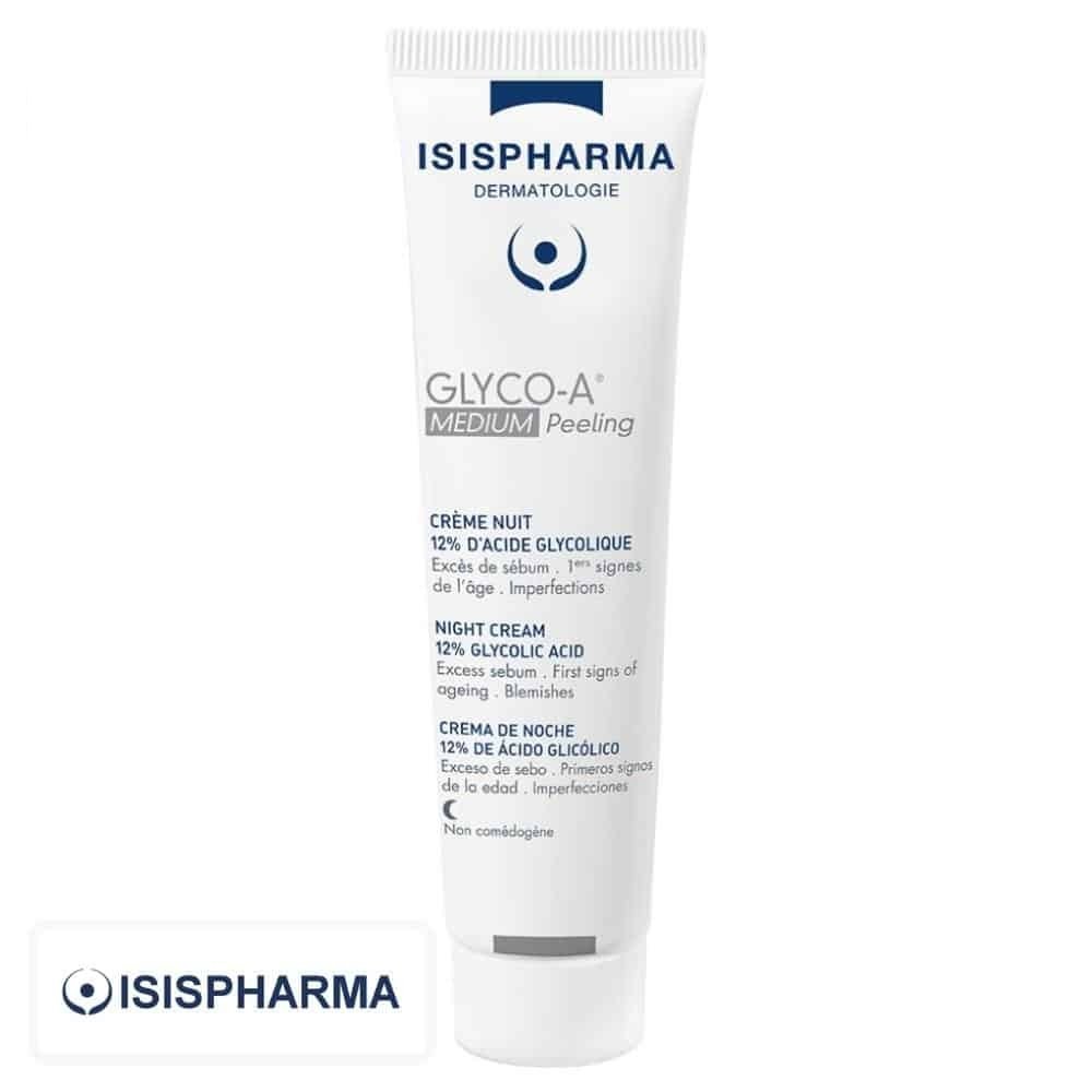 isispharma – glyco a medium peeling creme nuit 12% d’acide glycolique – 30ml