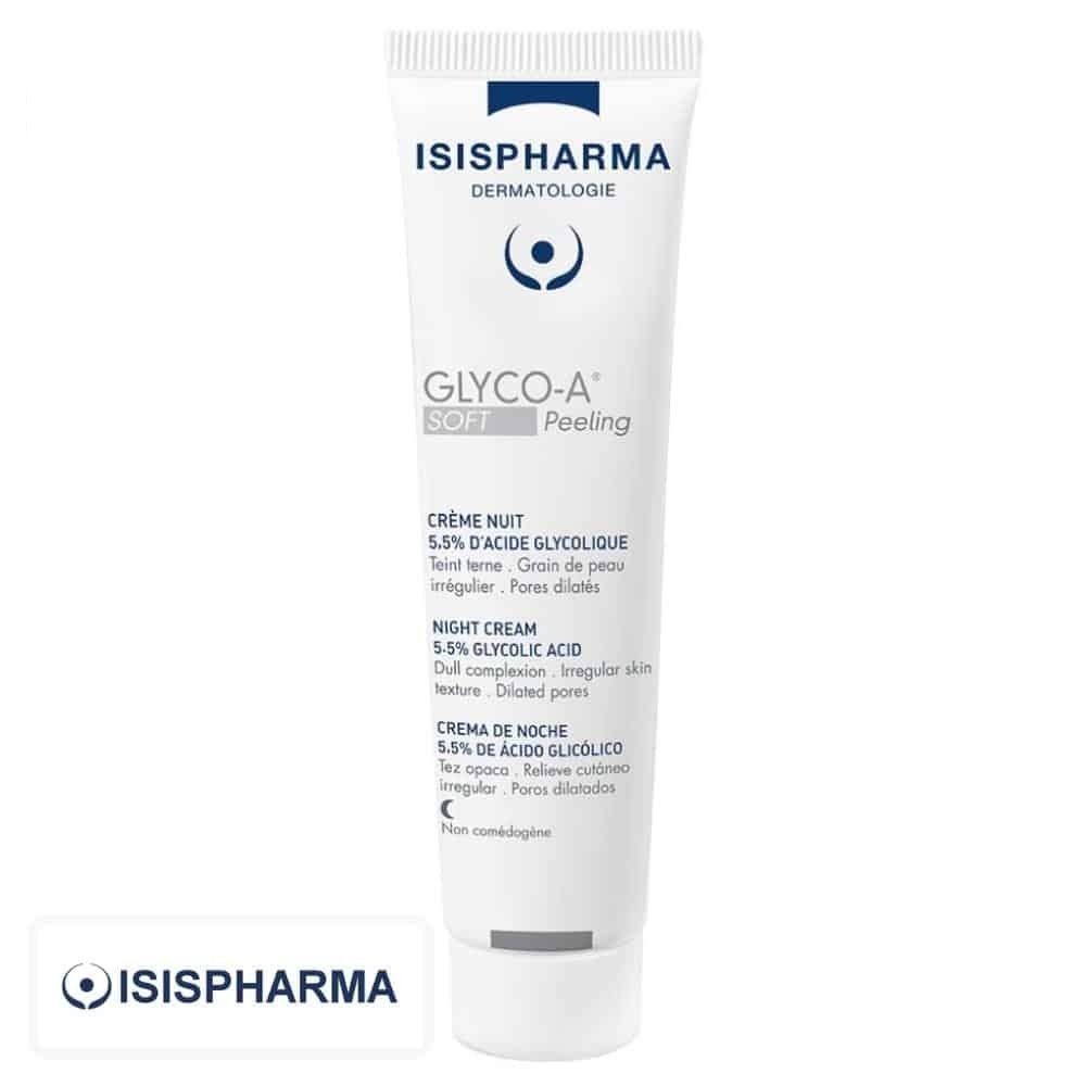isispharma – glyco a soft peeling creme nuit 5.5% d’acide glycolique – 30ml