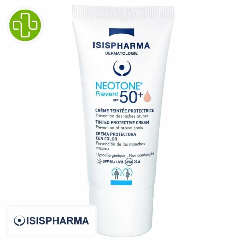 isispharma – neotone prevent spf50+ creme teintee protectrice – 30ml
