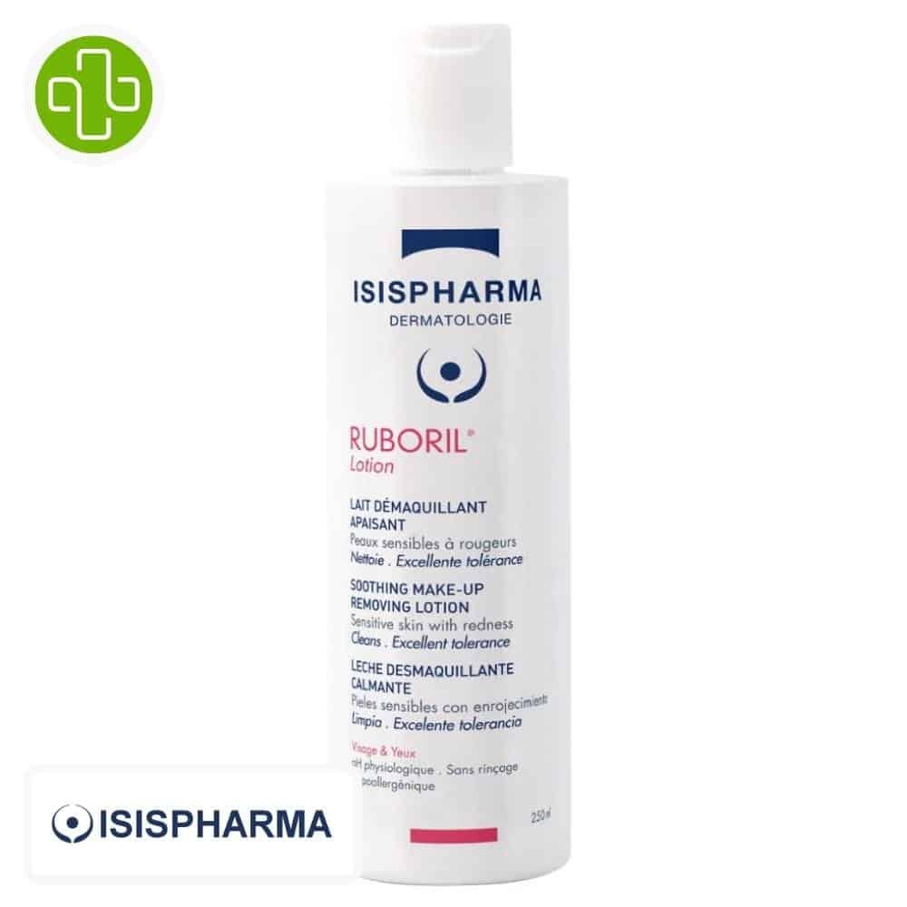 isispharma – ruboril lotion lait demaquillant apaisant – 250ml