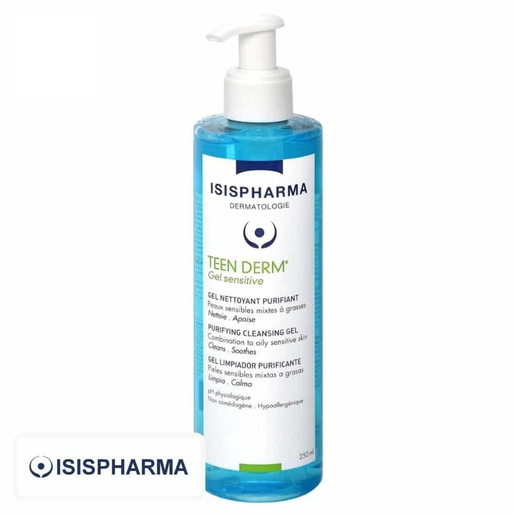 isispharma – teen derm sensitive gel nettoyant purifiant – 400ml