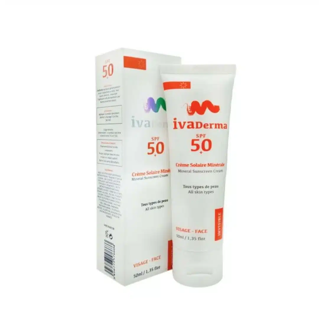 ivaderma – ecran solaire mineral spf50+ – 50ml