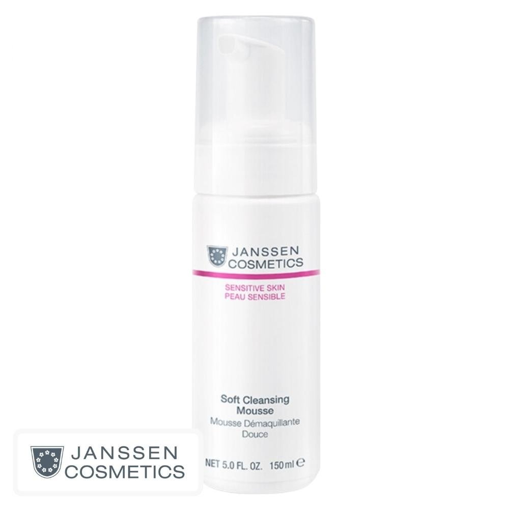 janssen cosmetics – (peau sensible) mousse demaquillante douce – 150ml