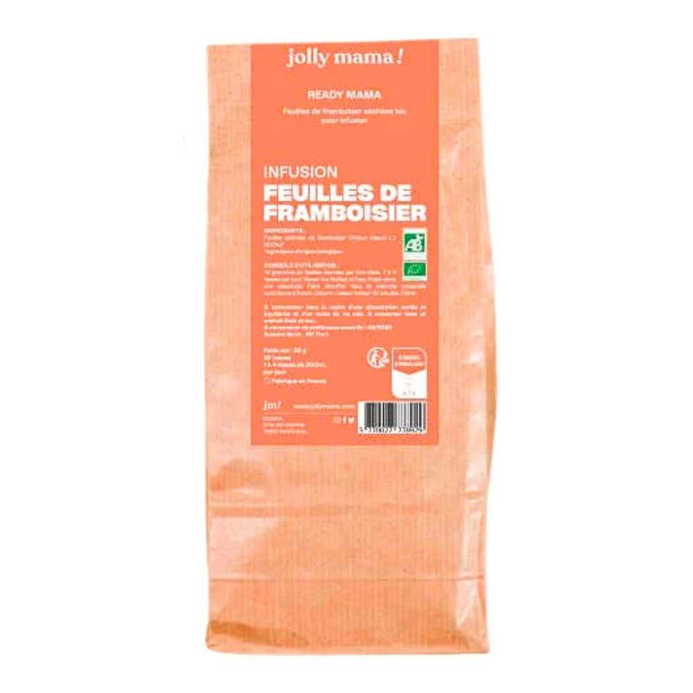 jolly mama – tisane feuilles de framboisier – 30g