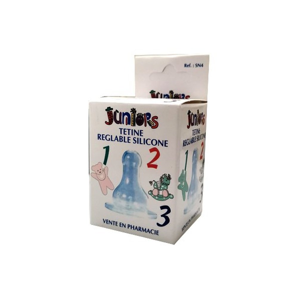 juniors – tetine reglable silicone 1,2,3