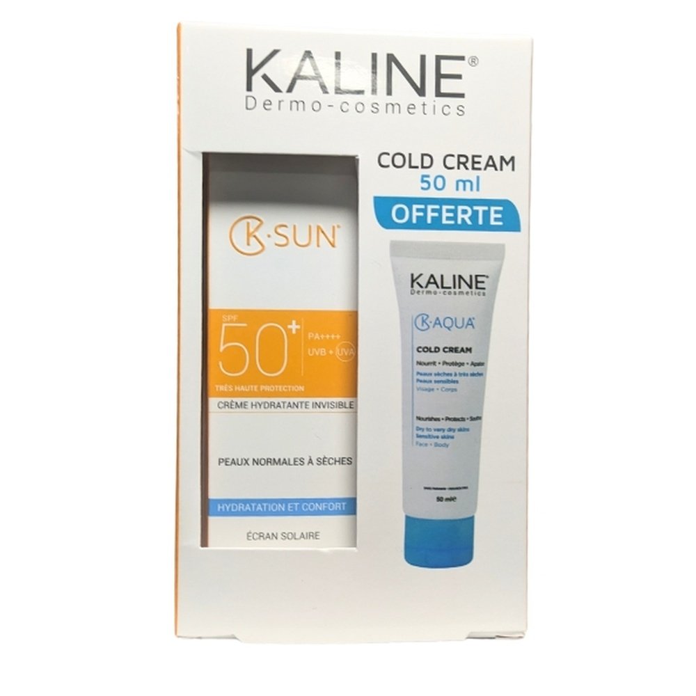 🎁 pack 🎁 – kaline – k.sun ecran invisible pmg 50ml+k.aqua cold creme pack