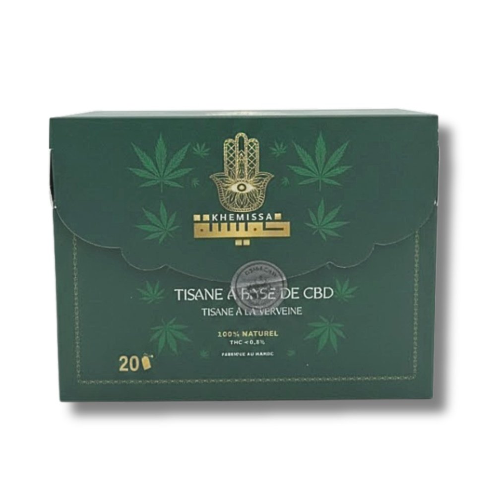 khemissa – cbd tisane a la verveine boite de – 20 sachets