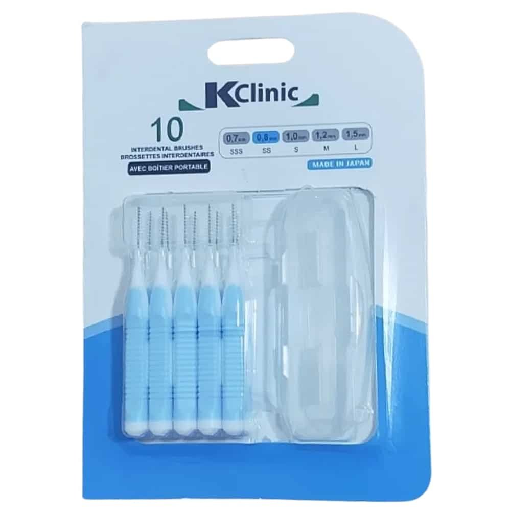 kin – clinic brossettes interdentaire 0.8 mm – 10 unites