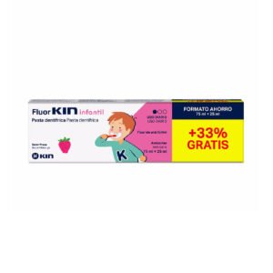 kin – fluor dentifrice pates enfant fraise 75ml+ 25ml gr