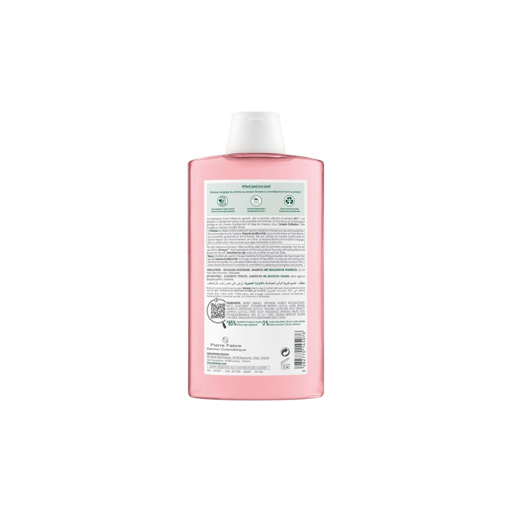 klorane – pivoine bio shampoing apaisant – 400ml klorane – pivoine bio shampoing apaisant – 400ml
