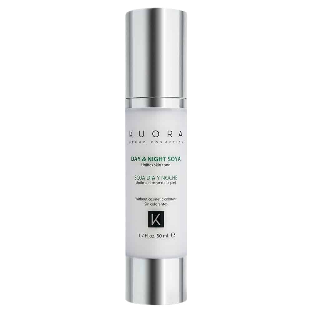 kuora – (facial line) creme jour et nuit unifiante au soja – 50ml