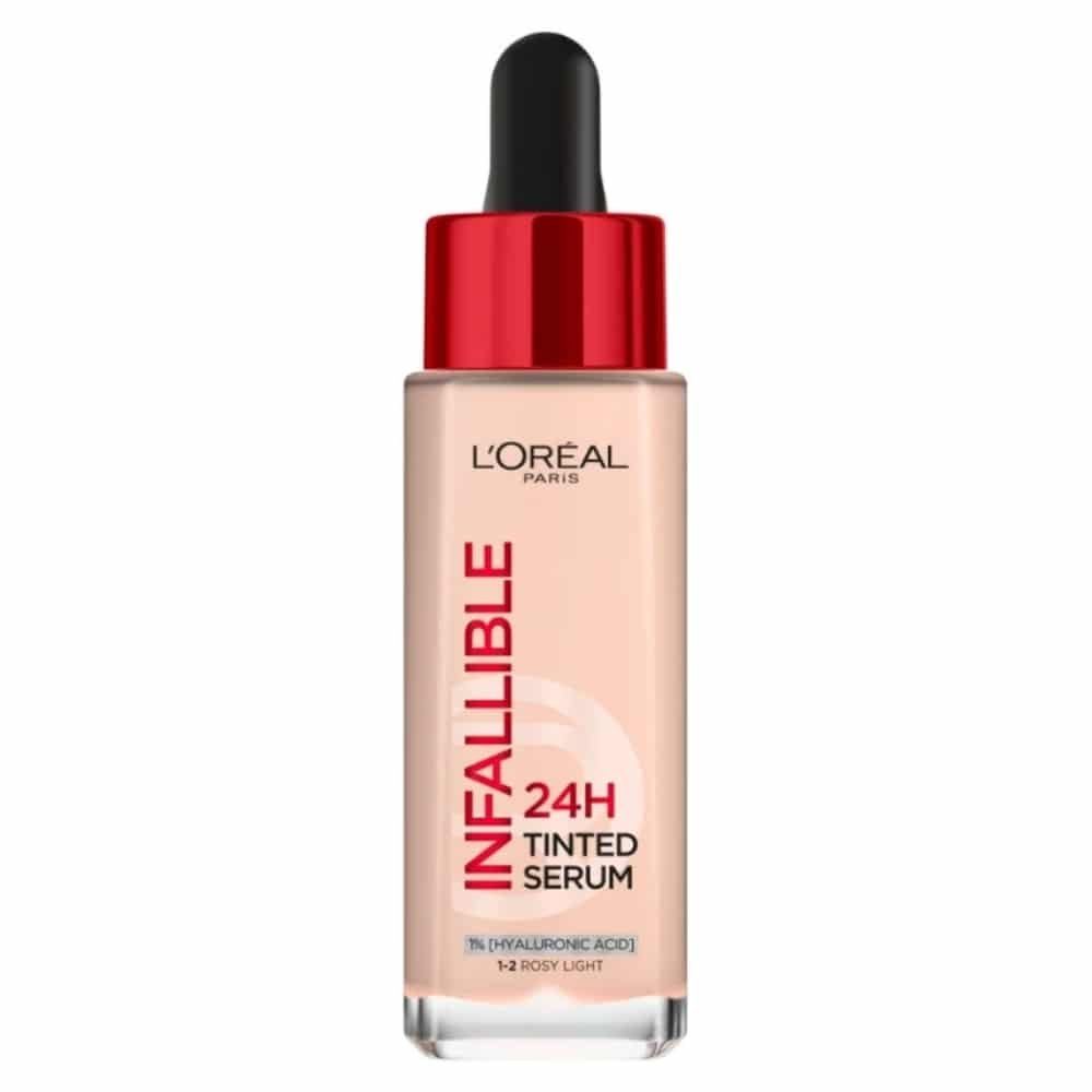 l’oreal paris – infaillible fond de teint serum teinte 1 2 rosy light 24h – 30ml