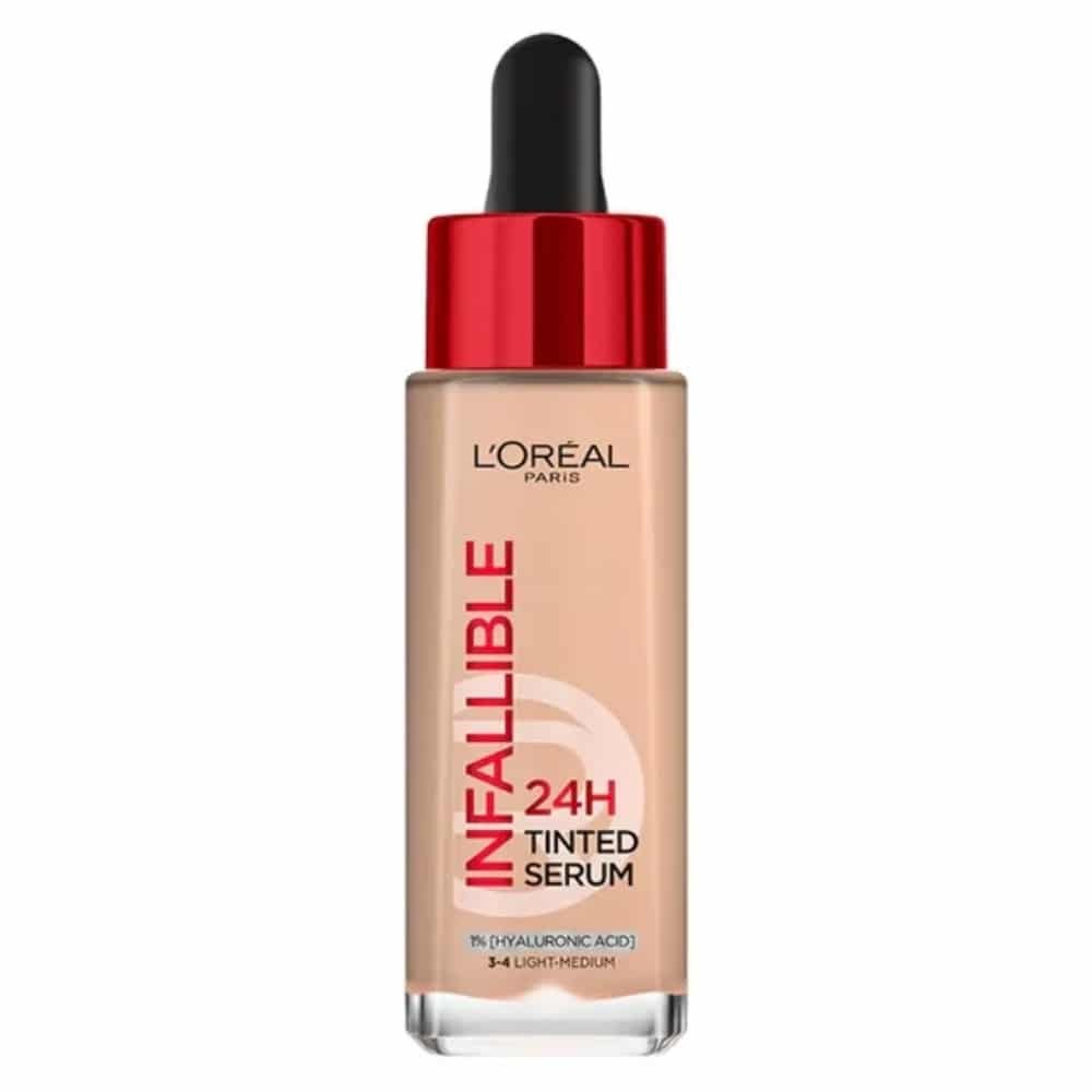 l’oreal paris – infaillible fond de teint serum teinte 3 4 light medium 24h – 30ml