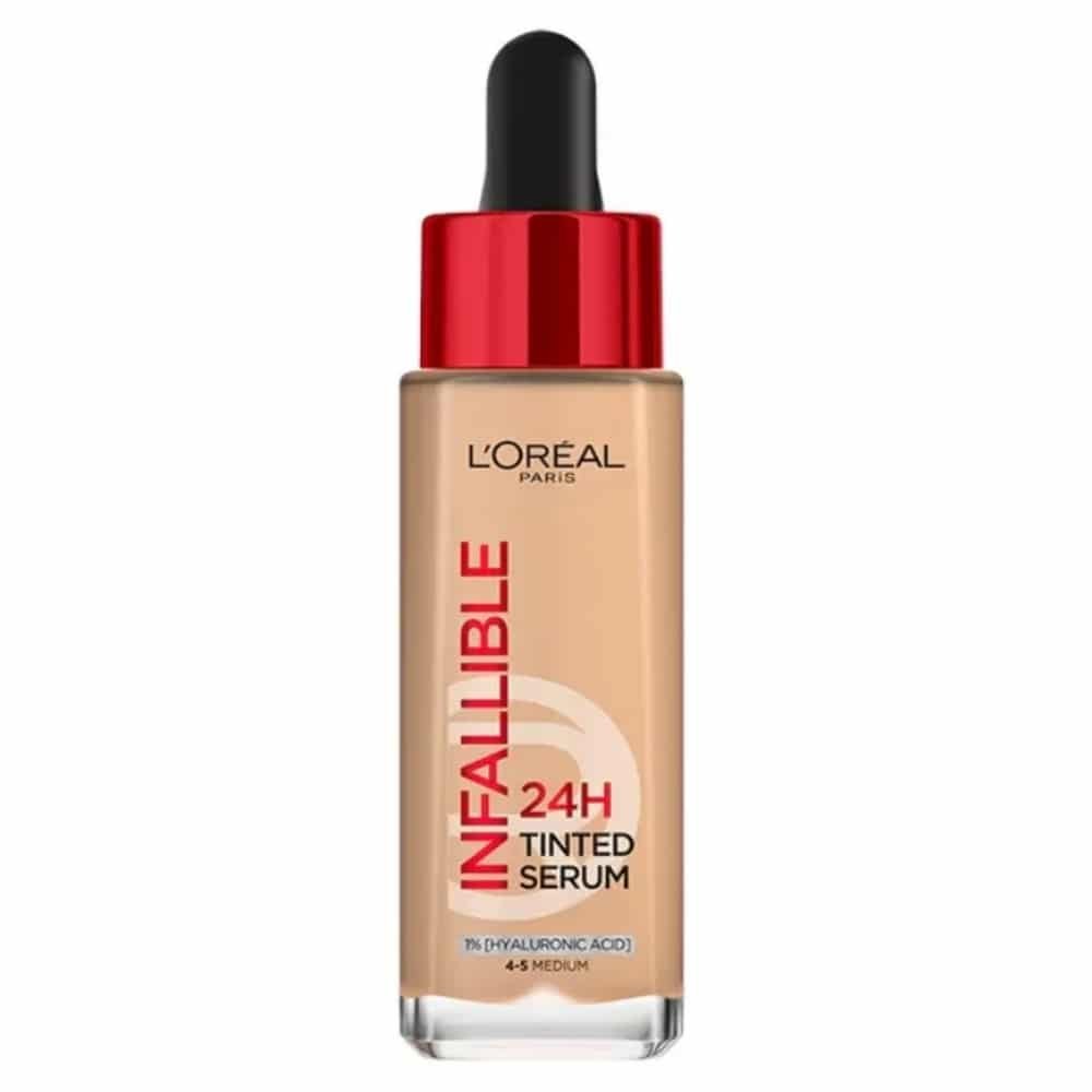 l’oreal paris – infaillible fond de teint serum teinte 4 5 medium 24h – 30ml