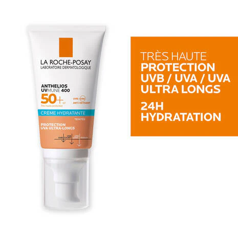 la roche posay – anthelios uvmune 400 crème hydratante spf50+ teintée 50ml