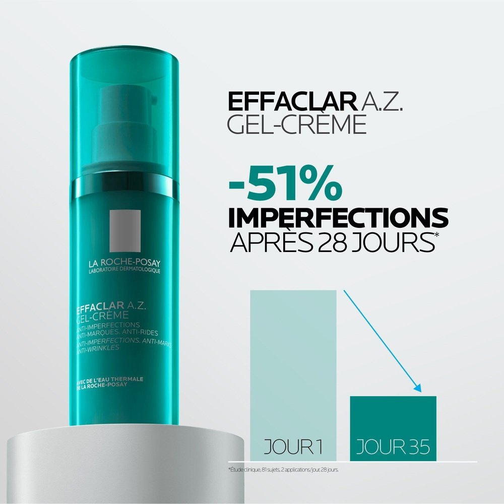 la roche posay – effaclar a.z. gel creme anti imperfections – 40ml la roche posay – effaclar a.z. gel creme anti imperfections – 40ml