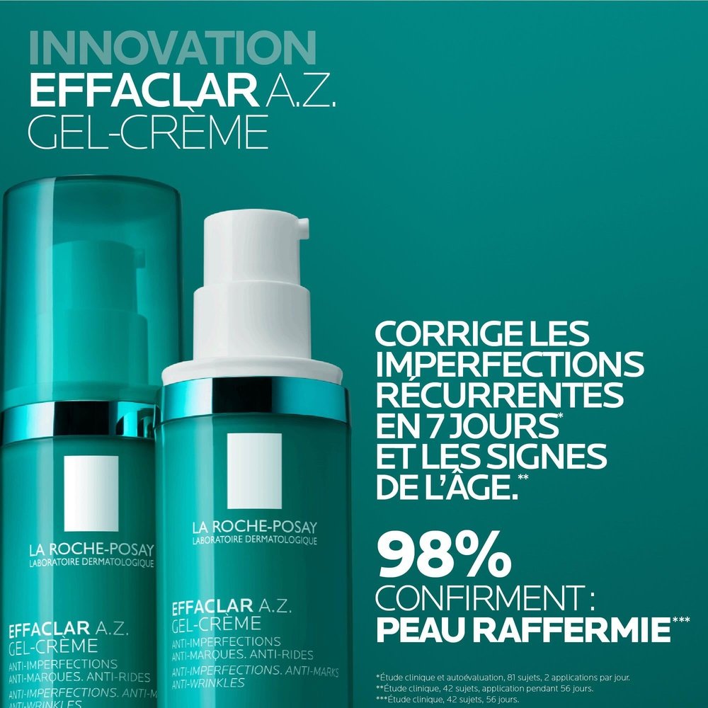 la roche posay – effaclar a.z. gel creme anti imperfections – 40ml la roche posay – effaclar a.z. gel creme anti imperfections – 40ml