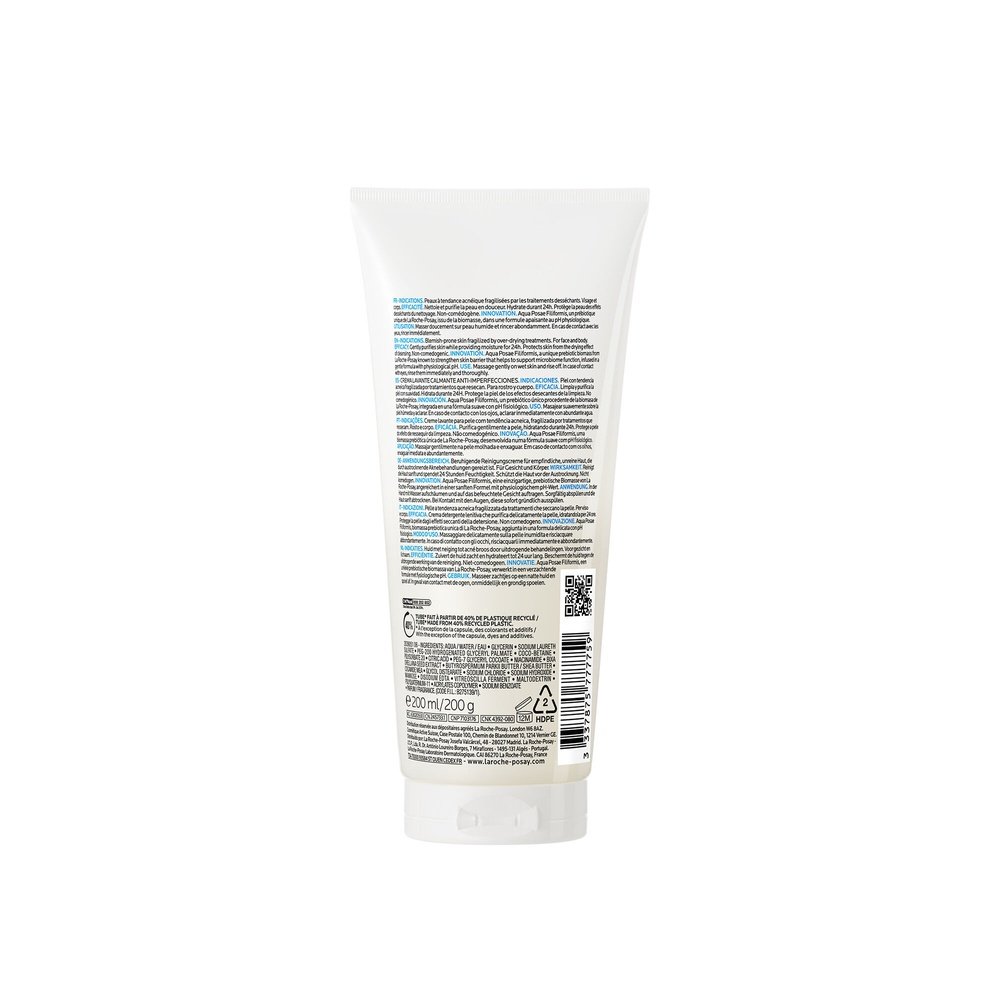 la roche posay – effaclar h iso biome creme lavante hydratante apaisante – 200ml la roche posay – effaclar h iso biome creme lavante hydratante apaisante – 200ml