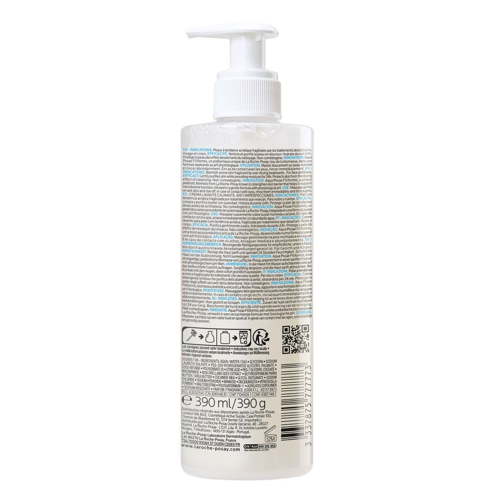 la roche posay – effaclar h iso biome creme lavante hydratante apaisante – 390ml la roche posay – effaclar h iso biome creme lavante hydratante apaisante – 390ml