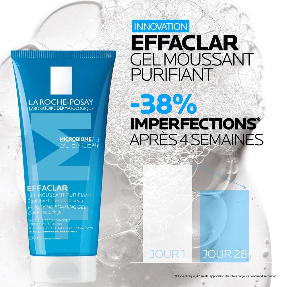 la roche posay – effaclar +m gel moussant purifiant – 200ml la roche posay – effaclar +m gel moussant purifiant – 200ml