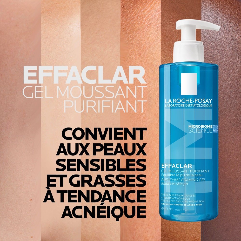 la roche posay – effaclar +m gel moussant purifiant – 400ml la roche posay – effaclar +m gel moussant purifiant – 400ml