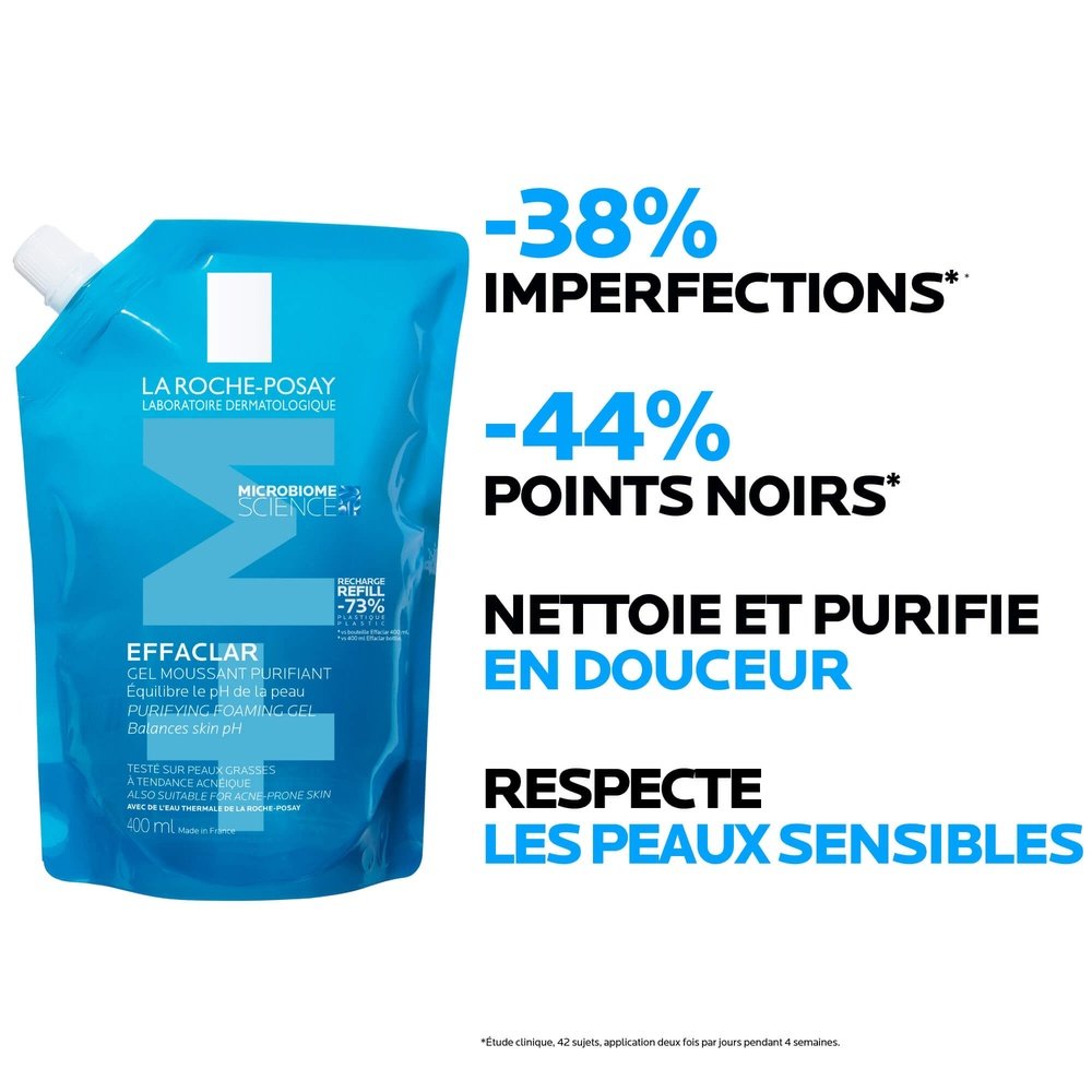 la roche posay – effaclar +m gel moussant purifiant ecorecharge – 400ml la roche posay – effaclar +m gel moussant purifiant ecorecharge – 400ml