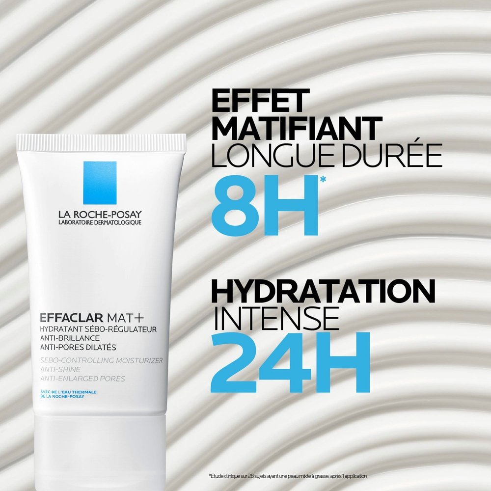 la roche posay – effaclar mat+ hydratant sebo regulateur – 40ml la roche posay – effaclar mat+ hydratant sebo regulateur – 40ml