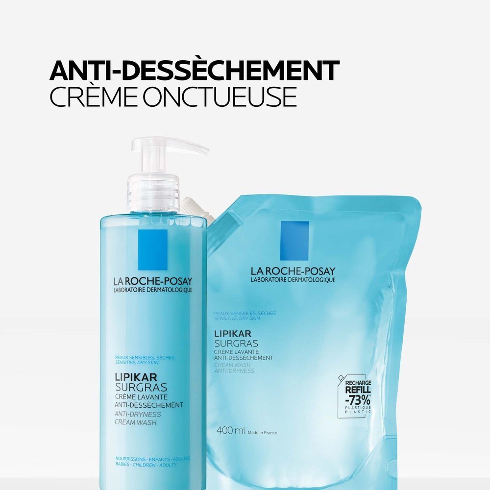 la roche posay – lipikar surgas creme lavante ecorecharge – 400ml la roche posay – lipikar surgas creme lavante ecorecharge – 400ml