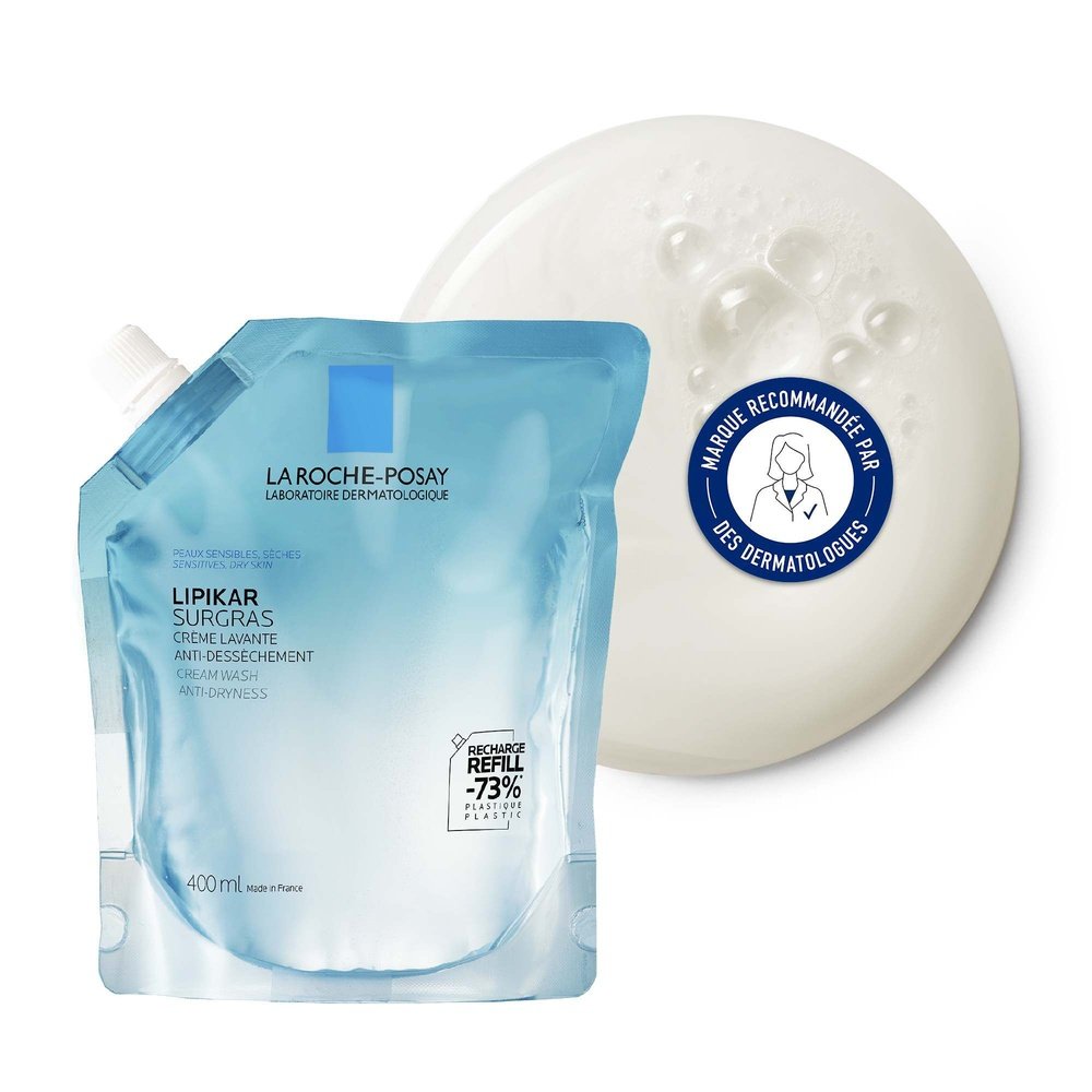 la roche posay – lipikar surgas creme lavante ecorecharge – 400ml la roche posay – lipikar surgas creme lavante ecorecharge – 400ml