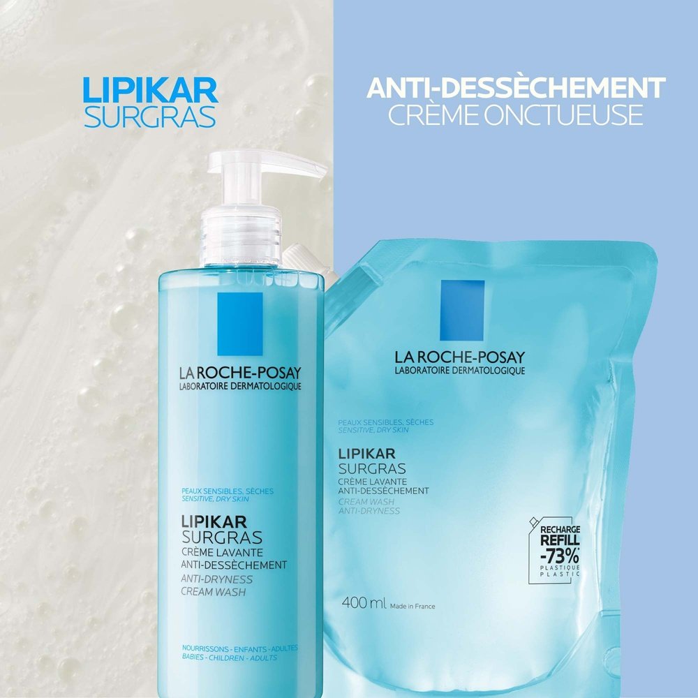 la roche posay – lipikar surgas creme lavante ecorecharge – 400ml la roche posay – lipikar surgas creme lavante ecorecharge – 400ml
