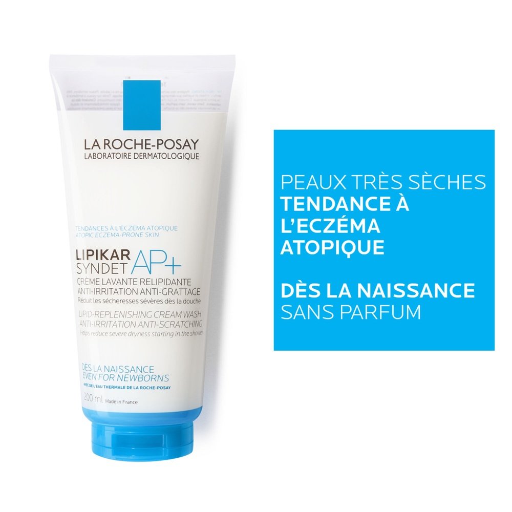 la roche posay – lipikar syndet ap+ creme lavante relipidante – 200ml la roche posay – lipikar syndet ap+ creme lavante relipidante – 200ml